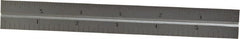 Starrett - 6 Inch Long Blade, 4R Graduation Combination Square Blade - Satin Chrome Finish, Steel, 1/64, 1/32 1/16 and 1/8 Inch Graduation - Exact Tooling