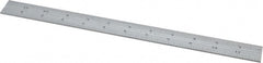 Starrett - 12 Inch Long Blade, 4R Graduation Combination Square Blade - Satin Chrome Finish, Steel, 1/64, 1/32 1/16 and 1/8 Inch Graduation - Exact Tooling