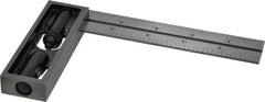 Starrett - 6 Inch Long, 4R Double Square - 1/64, 1/32, 1/16 and 1/8 Inch Graduation, Hardened Steel - Exact Tooling