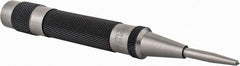 Starrett - 9/16" Automatic Center Punch - 5" OAL, Steel - Exact Tooling