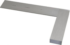 Starrett - 6" Blade Length, 4-5/16" Base Length Steel Square - 0.0025mm Accuracy - Exact Tooling
