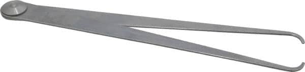 Starrett - 12 Inch Leg, Firm Joint, Steel, Polished, Inside Caliper - 16 Inch Max Measurement, 400mm Max Measurement, Flat Leg - Exact Tooling