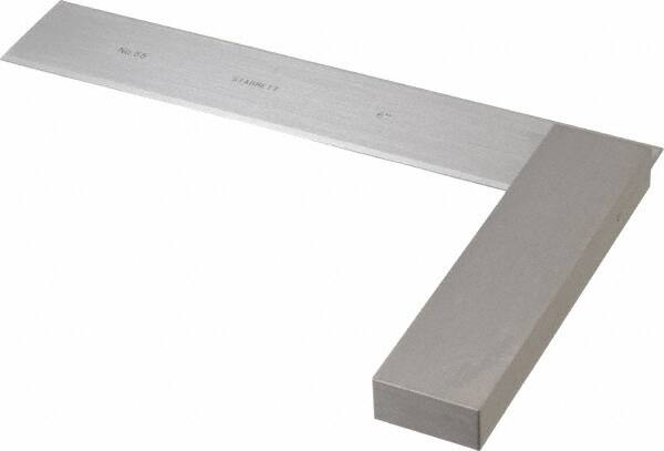 Starrett - 6" Blade Length, 4-5/16" Base Length Steel Square - 0.0002" Accuracy - Exact Tooling