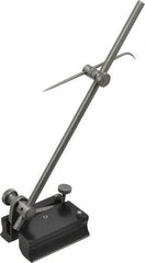 Starrett - 1 Spindle, 7 Inch Spindle Length, Surface Gage - 2 Inch Long x 1-1/2 Inch Wide Base, Hardened Steel - Exact Tooling
