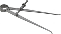 Starrett - 6 Inch Leg, Spring Joint, Steel, Polished, Inside Caliper - 6 Inch Max Measurement, 150mm Max Measurement, Flat Leg with Quick Nut Adjustment - Exact Tooling