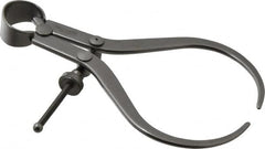 Starrett - 4 Inch Leg, Spring Joint, Steel, Polished, Outside Caliper - 4 Inch Max Measurement, 100mm Max Measurement, Flat Leg - Exact Tooling