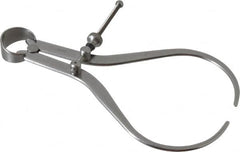 Starrett - 6 Inch Leg, Spring Joint, Steel, Polished, Outside Caliper - 6 Inch Max Measurement, 150mm Max Measurement, Flat Leg - Exact Tooling