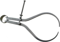 Starrett - 8 Inch Leg, Spring Joint, Steel, Polished, Outside Caliper - 8 Inch Max Measurement, 200mm Max Measurement, Flat Leg - Exact Tooling