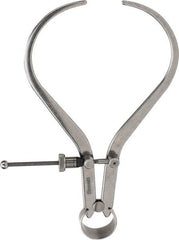 Starrett - 6 Inch Leg, Spring Joint, Steel, Polished, Outside Caliper - 6 Inch Max Measurement, 150mm Max Measurement, Flat Leg with Quick Nut Adjustment - Exact Tooling