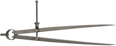 Starrett - 12 Inch Leg, Spring Joint, Steel, Polished, Divider - 12 Inch Max Measurement, 300mm Max Measurement, Flat Leg with Quick Nut Adjustment - Exact Tooling