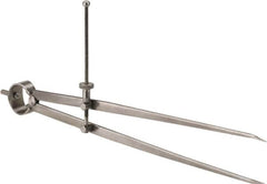 Starrett - 12 Inch Leg, Spring Joint, Forged Steel, Divider - 12 Inch Max Measurement, 300mm Max Measurement, Round Leg - Exact Tooling