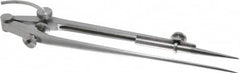 Starrett - 9 Inch Leg, Spring Joint, Steel, Polished, Divider - 12 Inch Max Measurement, 300mm Max Measurement, with Quick Nut Adjustment - Exact Tooling