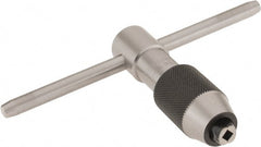 Starrett - 7/32 to 7/16" Tap Capacity, T Handle Tap Wrench - 2-1/2" Overall Length - Exact Tooling