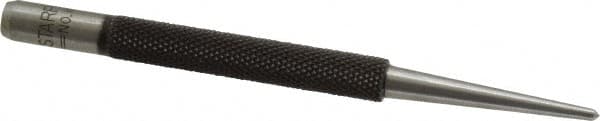 Starrett - 5/64" Center Punch - 4" OAL, Steel - Exact Tooling