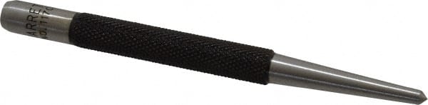 Starrett - 1/8" Center Punch - 4" OAL, Steel - Exact Tooling
