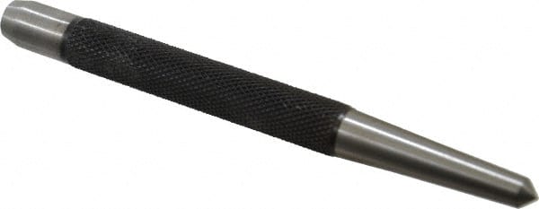Starrett - 1/4" Center Punch - 5" OAL, Steel - Exact Tooling