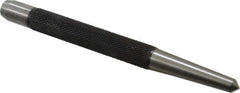 Starrett - 1/4" Center Punch - 5" OAL, Steel - Exact Tooling