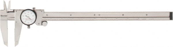 Starrett - 0" to 12" Range, 0.001" Graduation, 0.1" per Revolution, Dial Caliper - White Face, 2-1/2" Jaw Length, Accurate to 0.001" - Exact Tooling