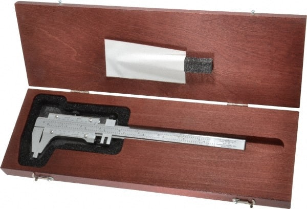 Starrett - 0 to 6" Steel Vernier Caliper - 0.0010" Graduation, 1-9/16" Jaw Depth, 0.0005" Accuracy - Exact Tooling