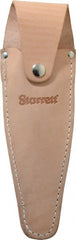Starrett - 6" OAL, Leather Caliper Holster - 1 Piece, For Use with 6" (150 mm) 120/120M Series Dial Calipers - Exact Tooling