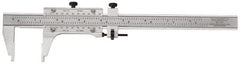 Starrett - 0 to 48" Steel Vernier Caliper - 0.0010" Graduation, 3" Jaw Depth, 0.0005" Accuracy - Exact Tooling