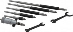 Starrett - 2 to 8", Mechanical Inside Micrometer Set - 0.001" Graduation, Friction Thimble - Exact Tooling