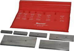 Starrett - 3/8 to 2-1/4 Inch Adjustable Parallel Set - 1-3/4 to 5-1/16 Inch Long, 9/32 Inch Thick, Includes Case, 6 Pieces - Exact Tooling