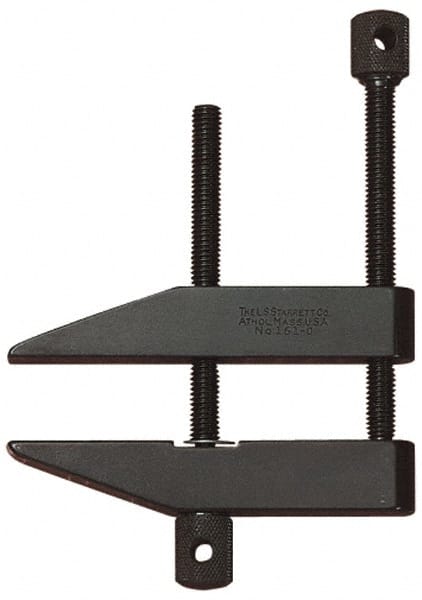 Starrett - 3/4" Max Capacity, 1-5/8" Jaw Length, Parallel Clamp - Hardened Steel, 21/32" Reach - Exact Tooling