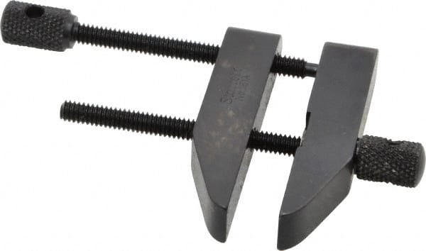 Starrett - 1-1/4" Max Capacity, 2" Jaw Length, Parallel Clamp - Hardened Steel, 13/16" Reach - Exact Tooling