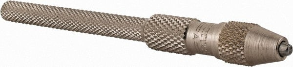 Starrett - 4" Long, 1mm Capacity, Precision Twist with Spring Spiral Pin Vise - 4" Long - Exact Tooling