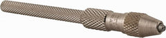 Starrett - 4" Long, 1mm Capacity, Precision Twist with Spring Spiral Pin Vise - 4" Long - Exact Tooling
