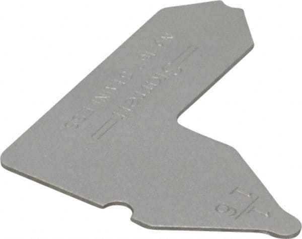 Starrett - 1/16 Inch Radius Gage - Satin Chrome Finish, Stainless Steel - Exact Tooling