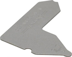 Starrett - 1/16 Inch Radius Gage - Satin Chrome Finish, Stainless Steel - Exact Tooling