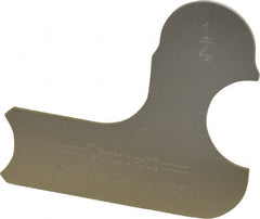 Starrett - 1/4 Inch Radius Gage - Satin Chrome Finish, Stainless Steel - Exact Tooling