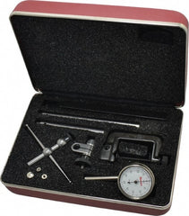 Starrett - 10 Piece, 0" to 0.2" Measuring Range, 1-7/16" Dial Diam, 0-50-0 Dial Reading, White Dial Test Indicator Kit - 0.001" Dial Graduation - Exact Tooling