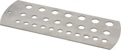 Starrett - 0.234 Inch to 0.413 Inch Hole Size Drill Gage - 6-1/4 Inch Long, 2-5/16 Inch Wide, 26 Holes - Exact Tooling