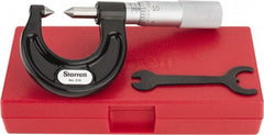 Starrett - 0 to 7/8" Range, Mechanical Screw Thread Micrometer - Plain Thimble, 0.001" Graduation, 0.004mm Accuracy - Exact Tooling