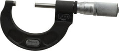 Starrett - 1 to 2" Range, 0.0001" Graduation, Mechanical Outside Micrometer - Friction Thimble, Accurate to 0.00005", Digital Counter - Exact Tooling