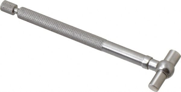 Starrett - 1/2 to 3/4 Inch, 2-3/8 Inch Overall Length, Telescoping Gage - 2-3/8 Inch Long Handle, Chrome Plated - Exact Tooling