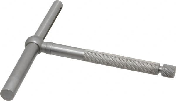 Starrett - 2-1/8 to 3-1/2 Inch, 2-3/8 Inch Overall Length, Telescoping Gage - 2-3/8 Inch Long Handle, Chrome Plated - Exact Tooling
