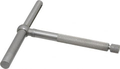Starrett - 2-1/8 to 3-1/2 Inch, 2-3/8 Inch Overall Length, Telescoping Gage - 2-3/8 Inch Long Handle, Chrome Plated - Exact Tooling