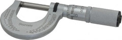 Starrett - 0 to 1" Range, 0.0001" Graduation, Mechanical Outside Micrometer - Friction Thimble, Accurate to 0.00005" - Exact Tooling