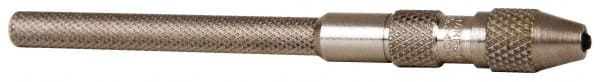 Starrett - 3-3/4" Long, 1.4mm Capacity, Double-End Spring-Action Pin Vise - 3-3/4" Long, 0.01" Min Capacity - Exact Tooling