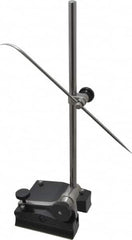 Starrett - 1 Spindle, 12 Inch Spindle Length, Surface Gage - 3-1/2 Inch Long x 3-3/16 Inch Wide Base, Hardened Steel - Exact Tooling