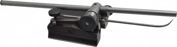Starrett - 2 Spindle, 12 and 18 Inch Spindle Length, Surface Gage - 3-1/2 Inch Long x 3-3/16 Inch Wide Base, Hardened Steel - Exact Tooling