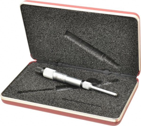 Starrett - 0 (Land Width) to 1 (Land Width)" Outside, Mechanical Groove Micrometer - Exact Tooling
