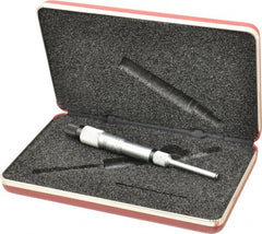 Starrett - 0 (Land Width) to 1 (Land Width)" Outside, Mechanical Groove Micrometer - Exact Tooling