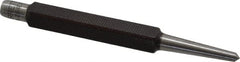 Starrett - 5/32" Center Punch - 4-1/4" OAL, Steel - Exact Tooling