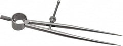 Starrett - 6 Inch Leg, Spring Joint, Ground Steel, Polished, Divider - 6 Inch Max Measurement, 150mm Max Measurement, Round Leg - Exact Tooling