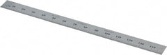 Starrett - 150mm Long, 0.5, 1mm Graduation, Flexible Steel Rule - Metric Graduation Style, 1/2" Wide, Silver, Satin Chrome Finish - Exact Tooling